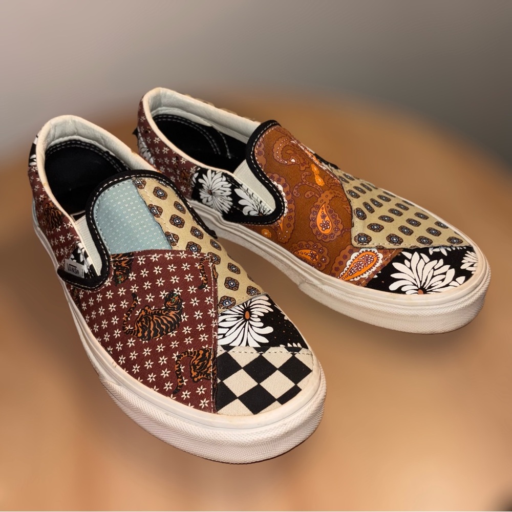 Patchwork Slip-On Sneakers